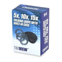 Carson TV-15 TriView™ 5x/10x/15x Katlanır Büyüteç