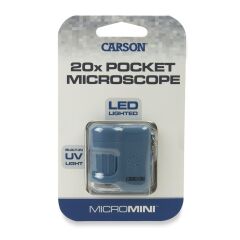 Carson MM-280B MicroMini™ Cep Mikroskobu Anahtarlık, Mavi