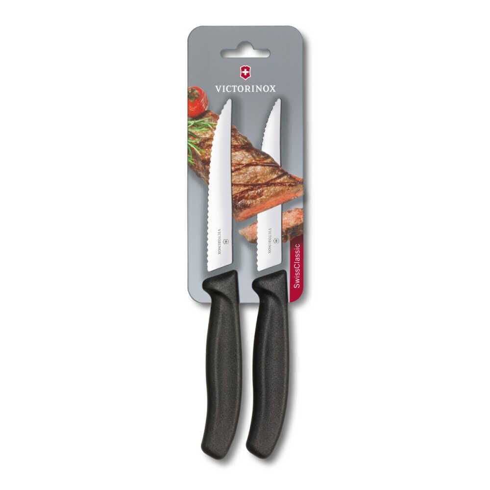 Victorinox 6.7933.12B 12cm Siyah 2li Tırtıklı Biftek Bıçağı
