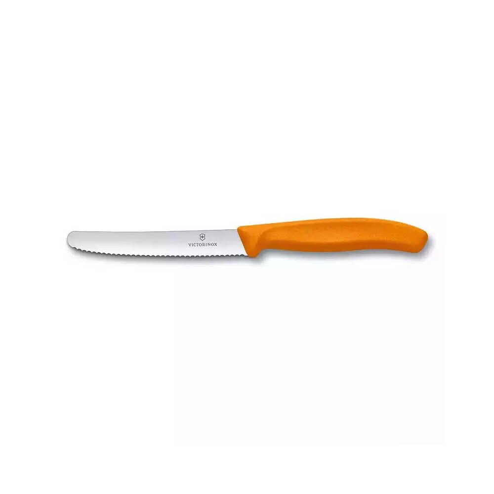 Victorinox 6.7836.L119 11cm Turuncu Tırtıklı Domates ve Sofra Bıçağı