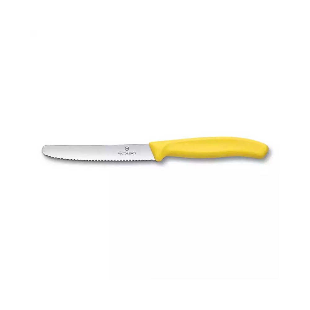 Victorinox 6.7836.L118 11cm Sarı Tırtıklı Domates ve Sofra Bıçağı