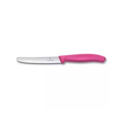 Victorinox 6.7836.L115 11cm Pembe Tırtıklı Domates ve Sofra Bıçağı