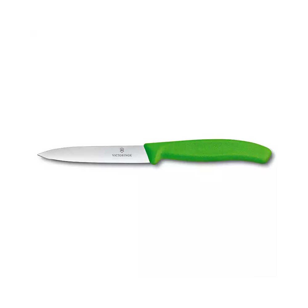 Victorinox 6.7706.L114 10cm Yeşil Düz Soyma Bıçağı