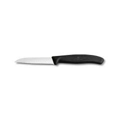 Victorinox 6.7433 8cm Siyah Tırtıklı Soyma Bıçağı