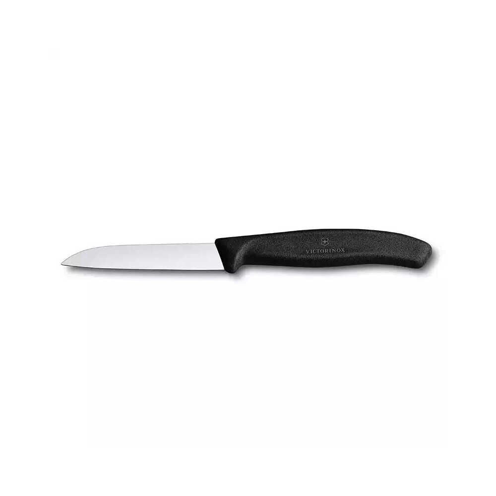 Victorinox 6.7403 8cm Siyah Düz Soyma Bıçağı