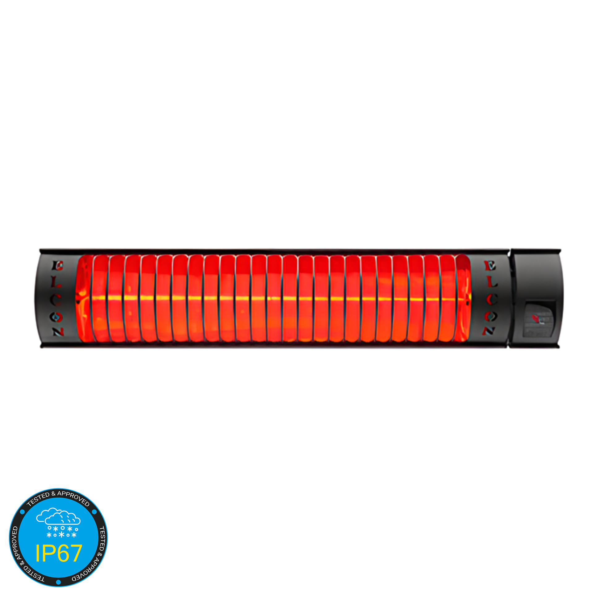 ELCON RCH-2000/6 2000W Su Geçirmez IP67 Dış Mekan Duvar Tipi Uzaktan Kumandalı  Isıtıcı