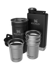Stanley Adventure Çelik Shot Bardak ve Matara Seti Siyah