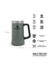 STANLEY 0.7L Adventure Big Grip Beer Stein Yeşil Bira Bardağı