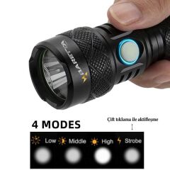 Baretta BT-55 2500 Lümen CREE XML L2-U2 LED Şarjlı El Feneri