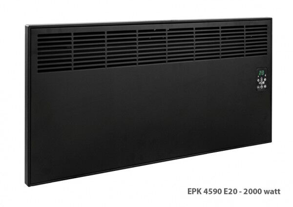 Elektrikli Panel Konvektör Isıtıcı Dijital 2000 Watt Siyah