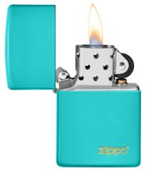 Zippo Flat Turquoise Zippo Lasered
