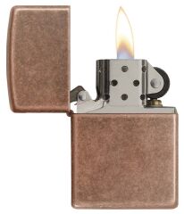 Zippo Reg Antique Copper Flat Btm