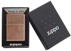 Zippo Reg Antique Copper Flat Btm