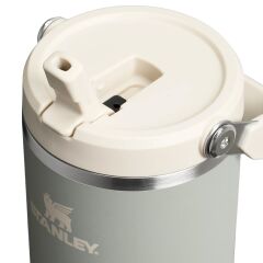 Stanley The IceFlow Flip Straw Pipetli Termos Bardak 0,89 LT Siyah Stanley Iceflow Flip Straw Termos 0.89L | Sage Grey