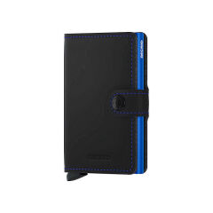 Secrid Miniwallet Matte Kartlık Cüzdan Siyah-Mavi