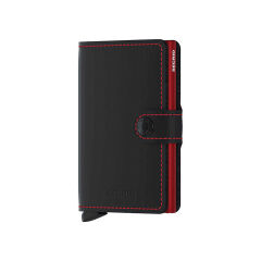 Secrid Miniwallet Matte Kartlık Cüzdan Siyah-Kırmızı