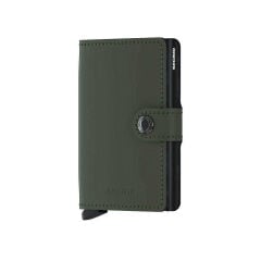 Secrid Miniwallet Matte Kartlık Cüzdan Yeşil-Siyah