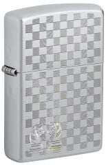 Zippo Classic Chess Board Design Satin Chrome Çakmak 46909