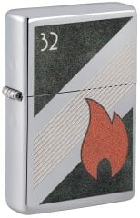 Zippo 32 Flame Design High Polish Chrome Çakmak 48623