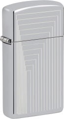 Zippo Slim Laser Pattern Design High Polish Chrome Çakmak 46706