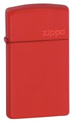 Zippo Slim Red Matte Logo Çakmak 1633ZL